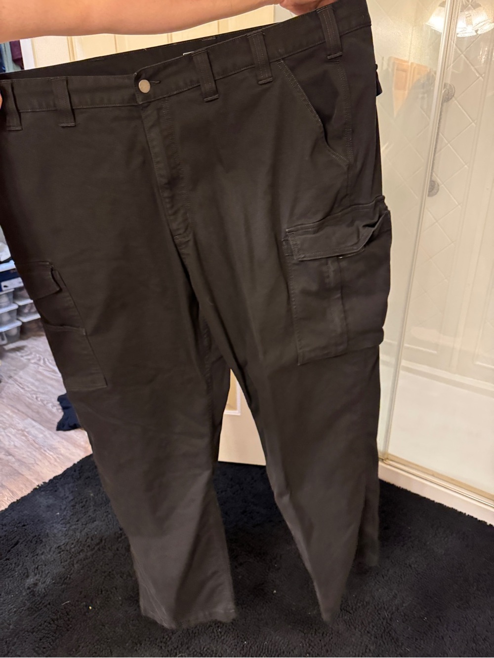 Men's Black Cargo Pants - Classic Utility Style